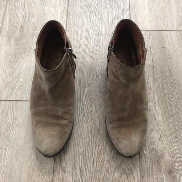 Sam Edelman Petty Moss Ankle Booties Suede Booties - Picture 4 of 5